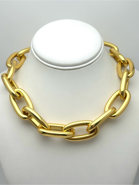 J. Crew Jewelry - J. Crew Metallic Gold Chain Link Necklace